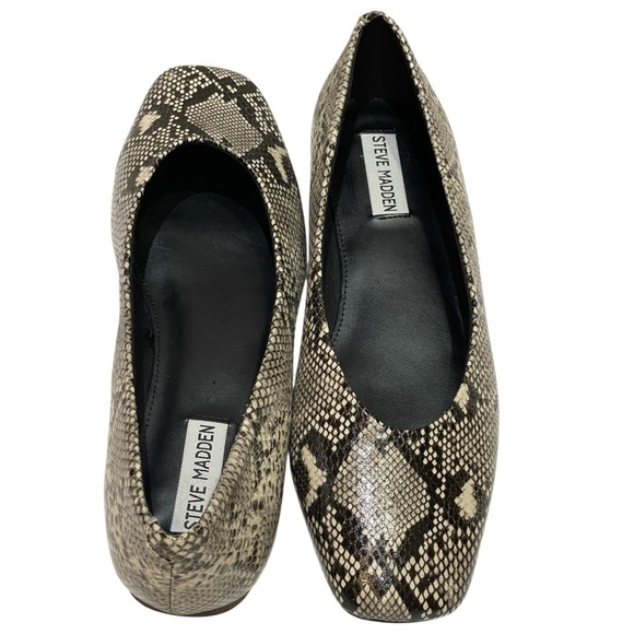 🔥SALE🔥STEVE MADDEN DELIAH SNAKE SKIN BALLET FLATS SZ 9 M - Picture 15 of 15